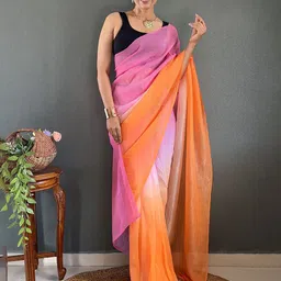 KALINI Tie and Dye Pure Georgette Saree-picture-22