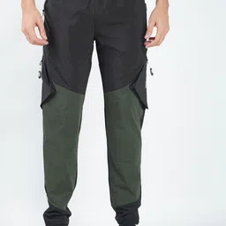 GOTO Men Colourblocked Mid Rise Track Pants-image-78