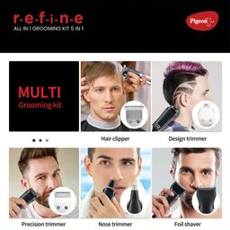 Pigeon Refine All In 1 Grooming Kit 5-In-1 with LED Display - Titanium image 4