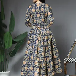 RANGEELO JAIPUR Women Floral Printed Maternity Fit & Flare Dress-image-2
