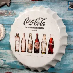 eazywagon White Metal Coca Cola 1886 Wall Decor-picture-39