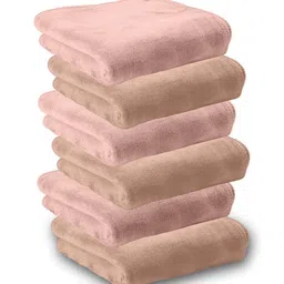 HOUSSE 6 Pieces Peach 450 GSM Ultra Absorbent Super Soft Quick Dry Face Towels-image-28