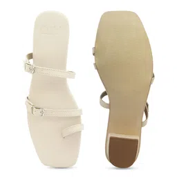 ALL TABS OPEN Embellished PU Block Sandals image 4