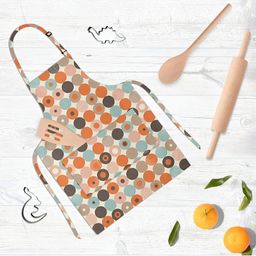 ArtzFolio Beige & Orange Printed Cotton Apron-image-88