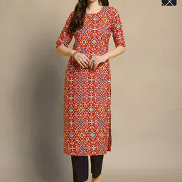 Moda Rapido Women Ethnic Motifs Printed Regular Kurta with Trousers-image-32