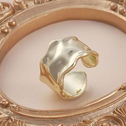 DressBerry Gold-Plated Dented Pinky Finger Ring-1