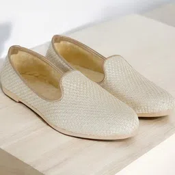 DFR Men Cream Textile Loafers-picture-11