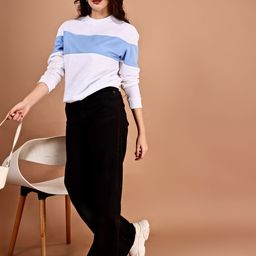 shriez Women Colourblocked Sweatshirt-image-97