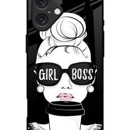 QRIOH iPhone 16 Girl Boss Glass Back Case-image-4