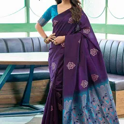 S.K.C Ethnic Motifs Saree With Blouse-image-92