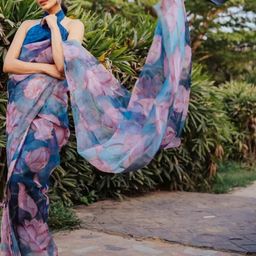 PYOS Floral Organza Designer Saree-image-13