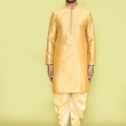 Arihant Rai Sinha Men Embroidered Regular Sequinned Dupion Silk Kurta with Patiala-picture-11