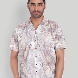 Stysure Men Comfort Floral Semi Sheer Casual Shirt-image-14
