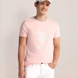 U.S. Polo Assn. Men Graphic Printed Round Neck Cotton Slim Fit T-Shirt-picture-4
