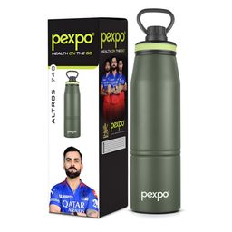 Pexpo Green Single Stainless Steel Water Bottle-image-20