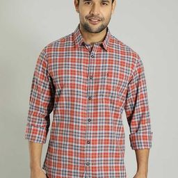 Indian Terrain Checked Slim Fit Casual Shirt-picture-49