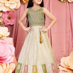 Lagorii Girls Embellished Sequinned Ready to Wear Lehenga &-picture-27