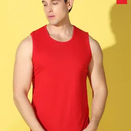WOOSTRO 2-Pcs Odour-Free Combed Cotton Innerwear Vests VWS26(PLAIN RED)(HARD RED)-10