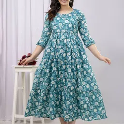 VARICOS Women Floral Printed Tiering Maternity Anarkali Kurta-picture-58