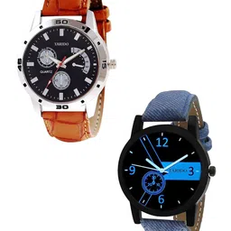 TARIDO Men Pack of 2 Leather Textured Straps Analogue Watch TD1511SL01-TD1529NL01-8
