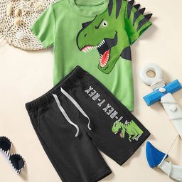 YK Boys Printed T-shirt With Shorts-50