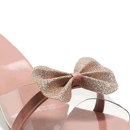 MICHICK Block Sandals with Bows image 3
