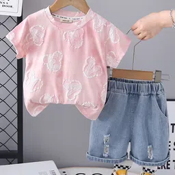 INCLUD Girls Printed T-shirt with Shorts-image-11