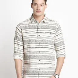 ODCC Men Horizontal Stripes Original Cotton Shirt-picture-12
