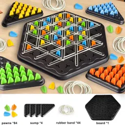 redsky Chain Triangle Chess Game, Triggle Elastic Band Game image 2