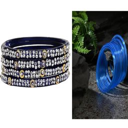 SOMIL Set of 28 Blue Alloy Bangles-image-48