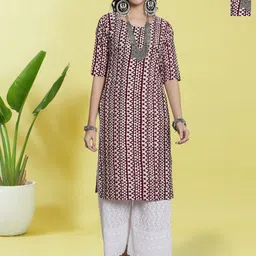 HERE&NOW Women Pack of 2 Ethnic Motifs Printed Kurta-image-51