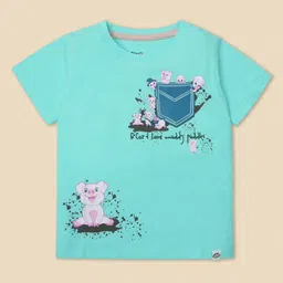Nino Togs Boys Graphic Printed Round Neck Short Sleeves T-shirt-19