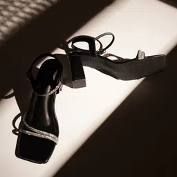Froh Feet Embellished Party Block Sandals with Buckles-58