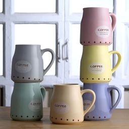 Myntra Elegant Homes Yellow & Blue Text or Slogans Printed Ceramic Glossy Cups Set of Cups and Mugs-8
