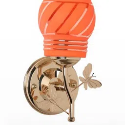 Somil Premium Designer Glass Wall / Night Lamp Elegant & Stylish Dcor Accent for Modern Interiors, color, Orange, Size:- 20 X 18 X 30 CM-image-20