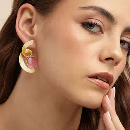 Anouk Gold Plated Beaded Contemporary Drop Earrings-97
