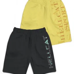 HELLCAT Boys Typography Printed Shorts-10