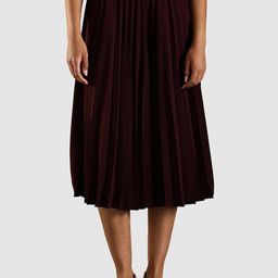 Tommy Hilfiger Pleated A-Line Flared Mid Rise Midi Skirt-picture-22