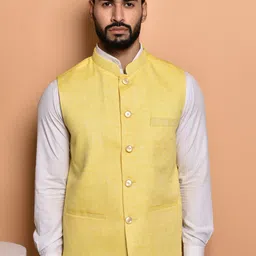 PRINTCULTR Textured Woven Nehru Jacket-picture-22