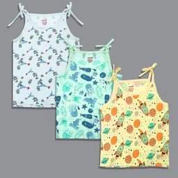 Born Babies Infants Pack Of 3 Printed Organic Cotton Jhablas JSK250648C1-image-0