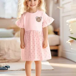 JC SPARKLE Print Bell Sleeve Fit & Flare Dress-image-81