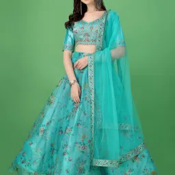 Printed Semi Stitched Lehenga Choli-image-16