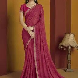 DIVASTRI Paisley Poly Chiffon Saree-picture-19