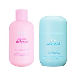 d'you Set of Unkissed Serum SPF70+ Sunscreen - 50ml & In My Defence Moisturiser - 50ml-56
