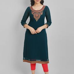 Raiyani Fashion Embroidered Round Neck Straight Kurta-picture-30