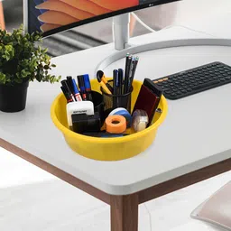 Kuber Industries Yellow & Purple 3 Pieces Regular Desk Organisers image 4