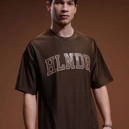 HIGHLANDER Men Typography Printed Round Neck Oversized T-shirt-image-29