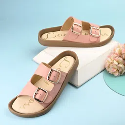 Egoss Lady Boss Women Open-Toe Flats With Buckles-image-41