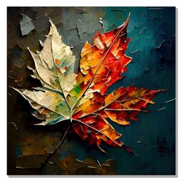 Indianara Green & Brown 1 Piece Canvas Floral and Botanical Wall Paintings-image-54
