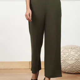 Biba Women Relaxed High-Rise Slip-On Parallel Trousers-image-47